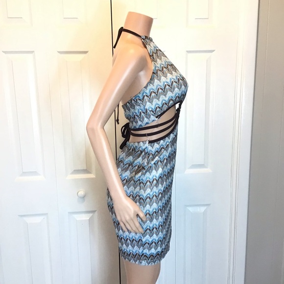 Rue21 Sleeveless Strappy Midriff Cut Out Stretch Bodycon Mini Dress - Picture 4 of 7